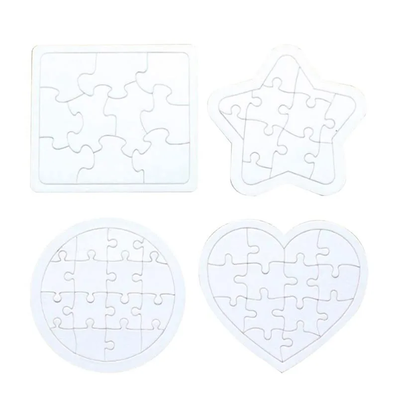 4Pcs/Set 4 Oblike Sublimacija Prazno Puzzle Otroci Kolorit Prazno Puzzle Prenos Toplote Puzzle Pearl Puzzle Party Uslug0
