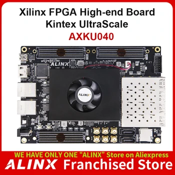 ALINX AXKU040: Xilinx Kintex UltraScale XCKU040 FPGA Odbor za Obdelovanje Videa 4GB DDR4 4x10G SFP Prenos tovarniško izdelane cigarete HPC