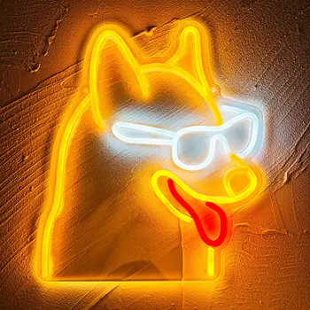 Kul Pes Neon Znak za Stenski Dekor Kuža Stranka Dekoracijo Pes Rojstni dan, Neon, Luči za Spalnico USB LED Znaki Luči za Hišne živali