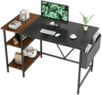 palčni Računalniški Mizi z 2-Tier Polico Home Office Pisanje Delovnega Študija Desk Sodobne Preprost Stil Laptop Tabela z Storag