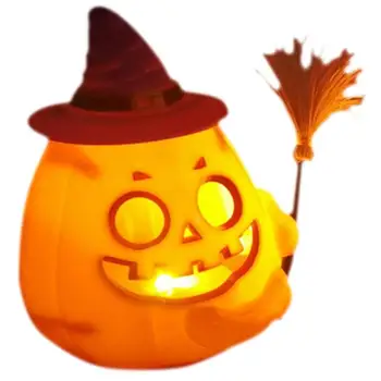 Prenosni Pumpkin Lantern Ročni Ornament Bučna Luči Dekoracijo Halloween LED Luč Bučno S Strašno Zvok Za