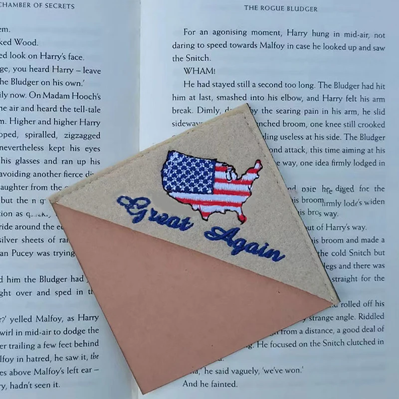1Pc Ameriško Zastavo, Vezenih Zaznamki Ročno Vezene Kotu Zaznamki Tiskovine za Knjigo Ljubitelje Osebna Darila5