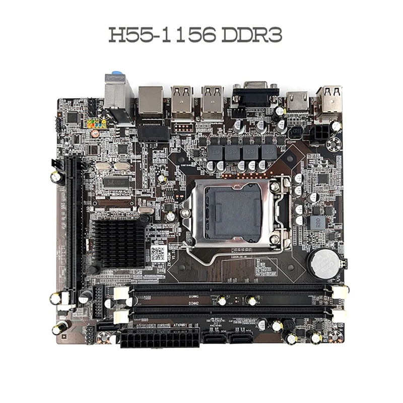 H55 Motherboard LGA1156 Podpira I3 530 I5 760 Serije CPU DDR3 Pomnilnika Matično ploščo+I3 540 CPU+SATA Kabel+Termalno Pasto1