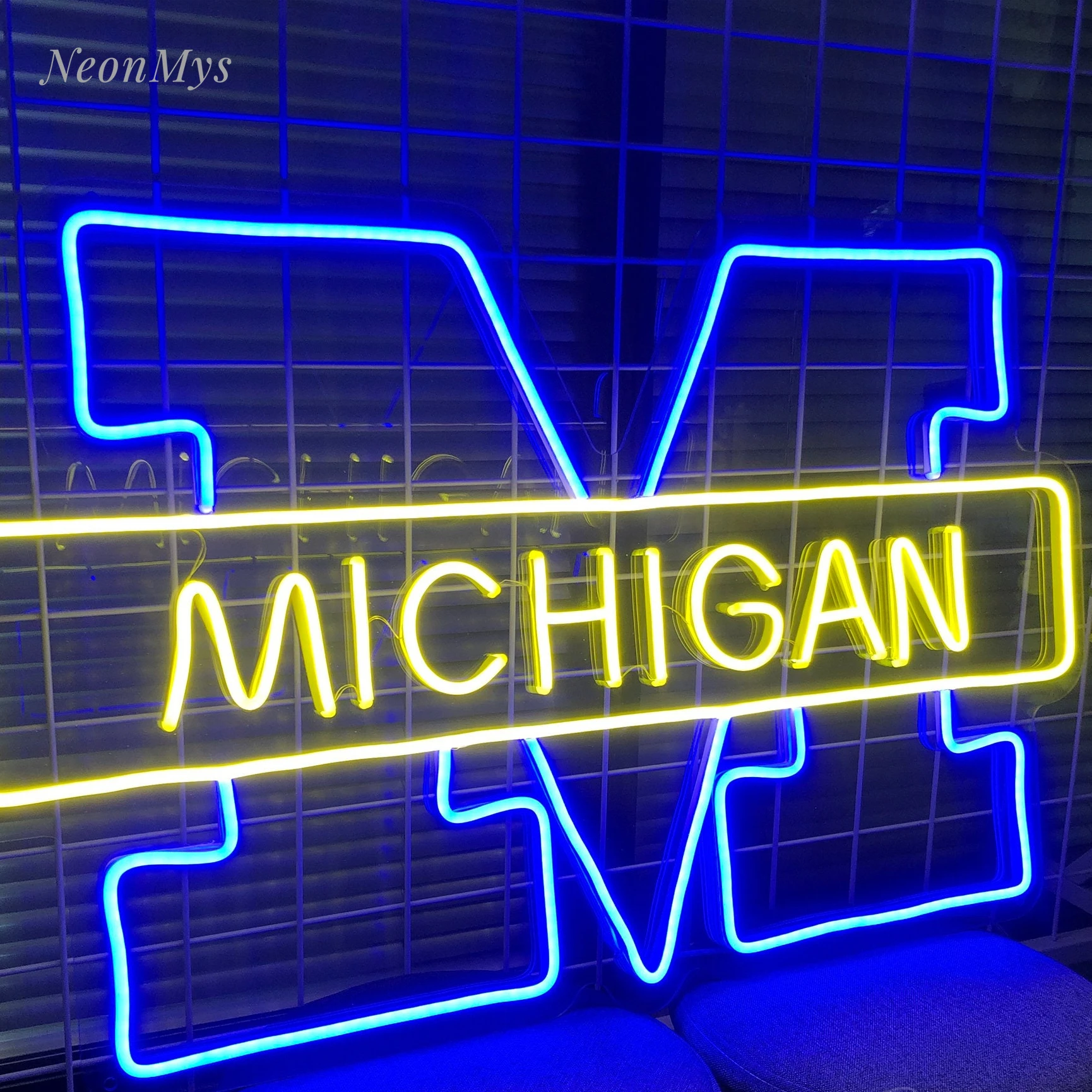 Michigan Neon Znak Podpore po Meri Univerza Ime, Logotip Led Neon Luči Znake Soba Stenski Dekor 45*28 cm2