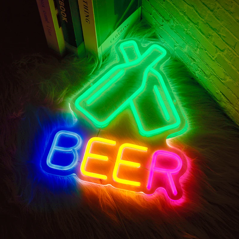 Pivo Steklenica Led Neon Znak, Trgovina, Bar, Restavracija Hotel Dekorativne Luči Neonske Spalnica Steno v Kuhinji Osebno Dekor Noč Jagnje, USB1