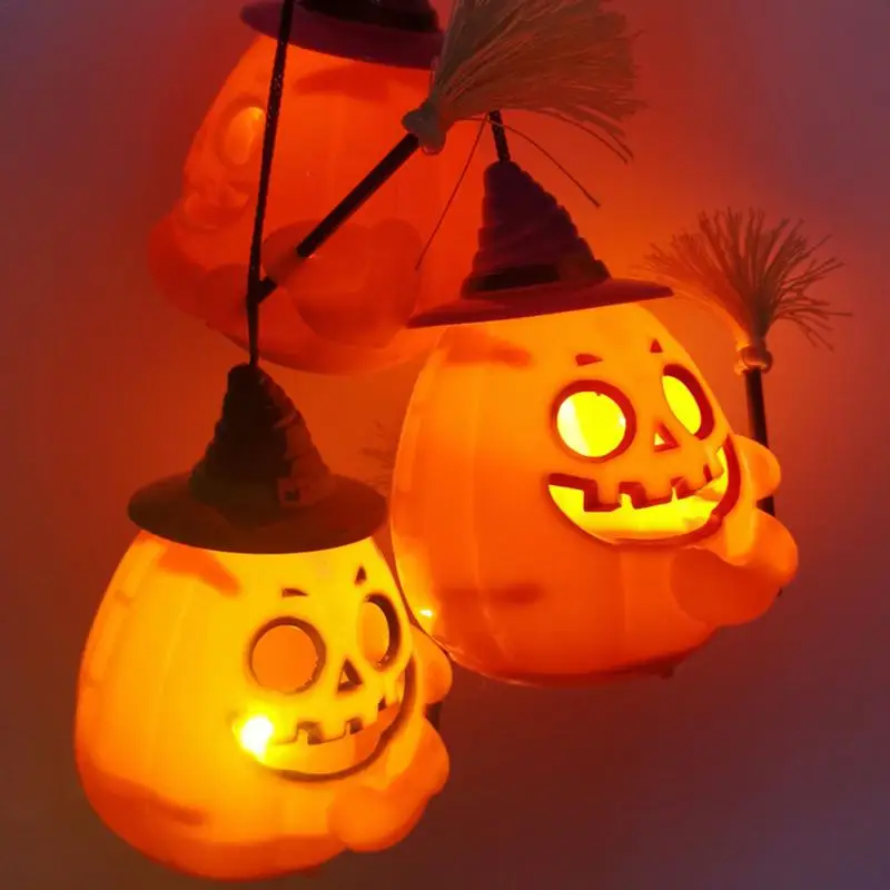 Prenosni Pumpkin Lantern Ročni Ornament Bučna Luči Dekoracijo Halloween LED Luč Bučno S Strašno Zvok Za4