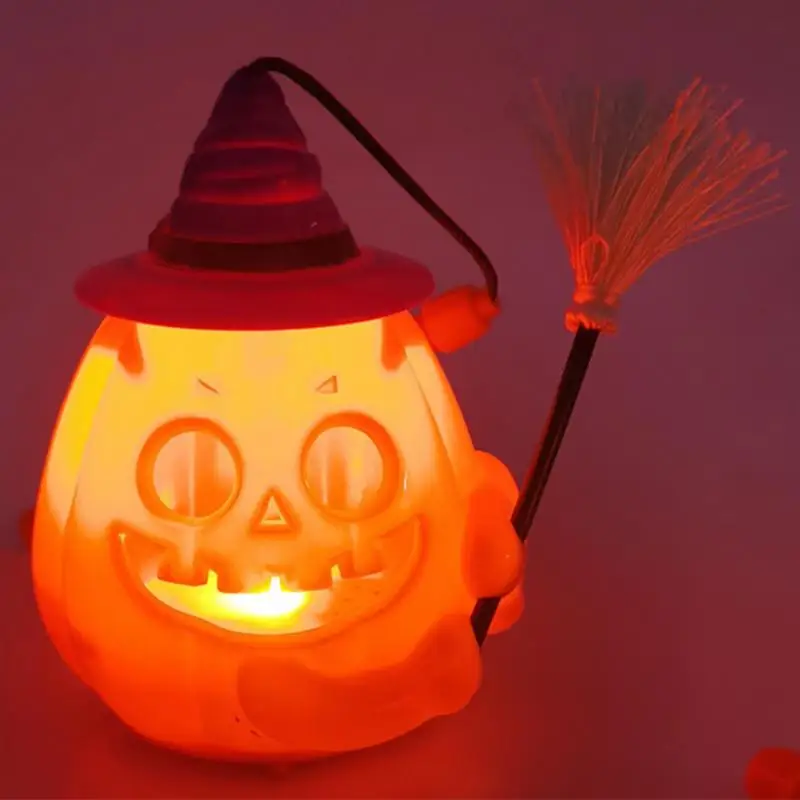 Prenosni Pumpkin Lantern Ročni Ornament Bučna Luči Dekoracijo Halloween LED Luč Bučno S Strašno Zvok Za5