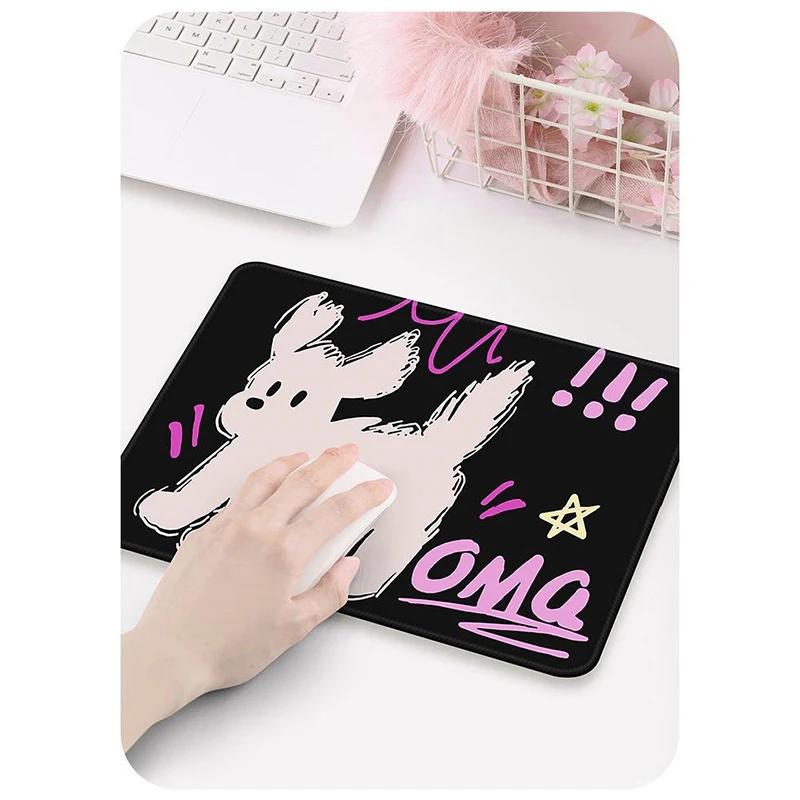 Risanke Mačka Pes Zgosti Mouse Pad Gaming Tipkovnica Miška Mat Za Laptop Notebook Igralec Pad Anti-slip Gumo Desk Blazine2