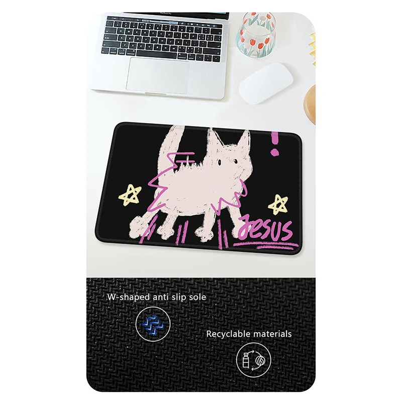 Risanke Mačka Pes Zgosti Mouse Pad Gaming Tipkovnica Miška Mat Za Laptop Notebook Igralec Pad Anti-slip Gumo Desk Blazine3