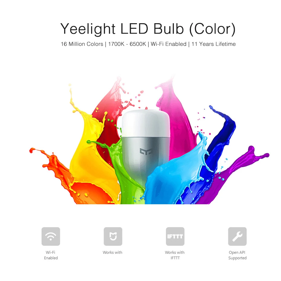 Yellight Wifi Smart Žarnica Zatemniti 16Milliion Barve APP Nadzor Led Čarobno Spot Žarnica Svetlobo Deluje Z IFTTT1