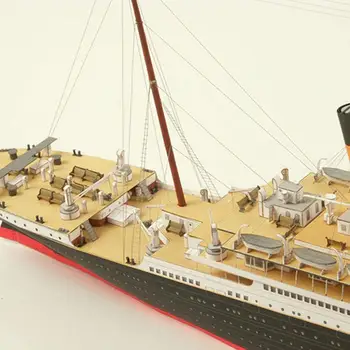 1:400 Britanske Potniške Ladje Titanik Papir Model Ladje otroška Igrača Darilo Ročno izdelan Papir Puzzle DIY Vojske Model Ventilatorja F0J1