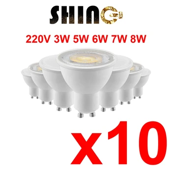 10PCS LED Žarometi, MR16 GU10 GU5.3 AC220V 3W-8W 38 120 visoko stopnjo lumen toplo bela svetloba, ki nadomešča 50 W 100W halogenska žarnica