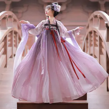 2022Original Cvet Kitajske Tradicionalne Hanfu Ženska Noša Starih Pravljice Obleko Lady Eleganco Han Dinastije, Cosplay Oblačila Fazi