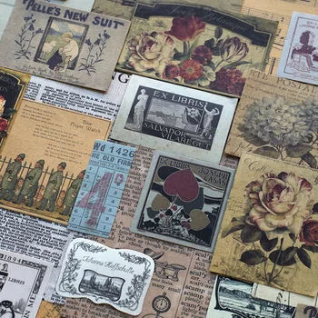 40 Kos Renaissance Serije Letnik List Dekorativne Nalepke Scrapbooking Palica Oznaka Dnevnik Tiskovine Album Cvet Nalepke