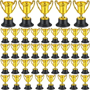 40Pcs Zlato priznanje Trophy Skodelice Plastične Zlato Trofeje Mini Nagrade In Trofeje Otroci v Razredu Šola Nagrade Šport