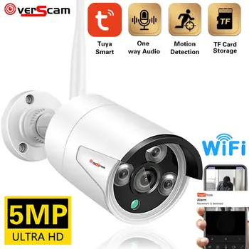 5MP IP Kamera Zunanja WiFi Home Security Kamera Brezžična nadzorna Wi Fi Bullet Nepremočljiva IP Video HD Camara CamHi Cam
