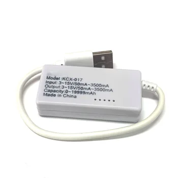 Beli rep USB toka in napetosti meter zaslon tester tester mobilni telefon polnjenje mobilnih moč zmogljivost merjenja