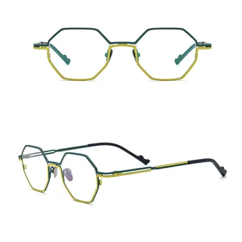 Belight Optično Čistega Titana, Dvojno Celotno Platišča Nezakonitih Vintage Retro Očala Na Recept Leče Očala Okvir Očal 185767