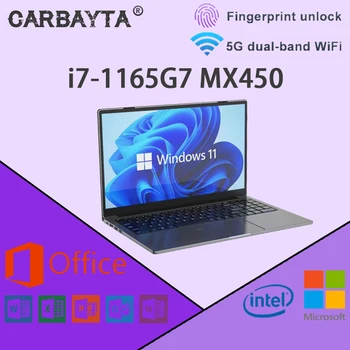 CARBAYTA MAX 64 GB RAM MAX 2TB SSD Gaming Laptop Za 15,6 Palčni IPS Zaslon Intel Core i7-9750H 10750H Zvezek RJ45 Windows 10 11 Pro