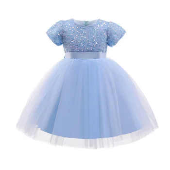 Evropski In Ameriški Dekleta Princesa Obleko 2023 Otroke od 2 Do 10 Let Bleščica Puhasto Obleko Poročno zabavo, Rojstni dan Cvet Otroci