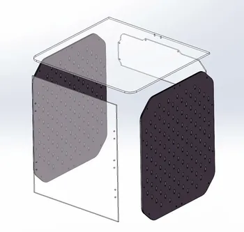 Funssor Bambu naslavljanja logičnih blokov P1P 3D tiskalnik akrilne plošče ohišje komplet s Kavljem Rack Design Strani Plošče