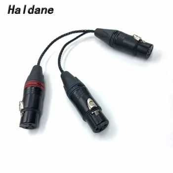 Haldane 4pin XLR Ženski 2x 3pin XLR Ženski kabel Hi-fi XLR Kabel Audio Podaljšanje Kablov Kabel Žice Line