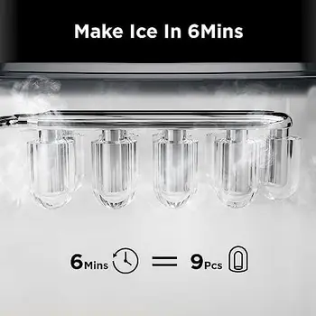 Led za Kavo Stroj - Silonn 9 Kocke Pripravljen v 6 Min, 26lbs v 24 urah, samočistilni ledomat z Ledom in Košarico