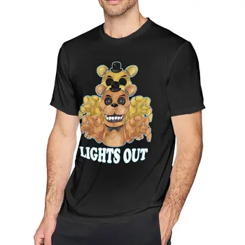 Lights Out T-Majice za Moške Letnik Čistega Bombaža Tees O Vratu Kratek Rokav T Shirt 4XL 5XL Oblačila