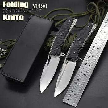 M390 Rezilo Kroglični Ležaj Folding Nož Visoko Trdoto G10+TC4 Titanove Zlitine Ročaj Nož za Kampiranje, Lov Žepni Nož Orodje za Darilo