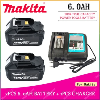 Makita 100% prvotne 18V Makita 6000mAh li-ion polnilna moč orodje 18V zamenjava baterije BL1860 BL1830 BL1850 BL1860B