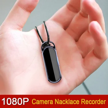 Mala Nosljiva 1080P Mikro Kamere z Enim Klikom Snemanje Tajnih Mini DV Kamera Video Snemalnik Telo Cam Šport Posnetek Ogrlica