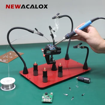 NEWACALOX Magnetni Flex Roke Delovno Pomaga Roke Spajkanje Tretje Strani Vise 360° Vrtljiv Vezje Stalnica Predela Orodje