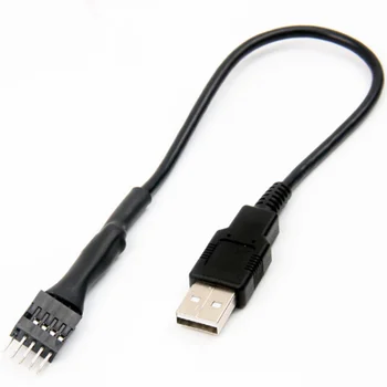 Novih 20 cm, 9 pin Moški na Zunanji USB A Moški PC Mainboard Notranjih Podatkov Podaljšek