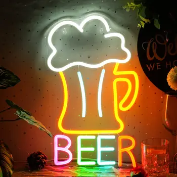 Pivo Neon Znak, Bar, Restavracija, Trgovina Stenski Dekor Neon Luči po Meri Prilagojene Pivo Steklenica Led Prijavite Akril USB Neon
