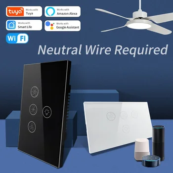 Smart Wifi, Stropni Ventilator Stikala za Luč Daljinski upravljalnik z Različnimi Hitro Prilagodi, ki je Združljiv z Alexa/Google Dom za Comfortabl