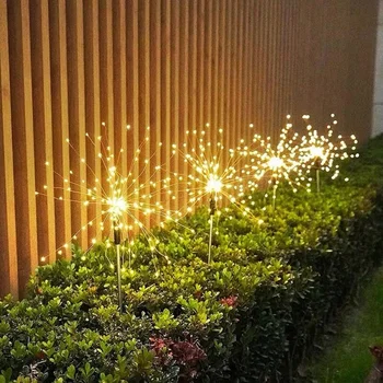 Solarna LED Ognjemet Vila Lučka Travo Svetu Regrat Prostem Vrtna Dekoracija Žarnice Za Vrtne Krajine Počitnice Božič