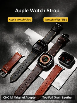 Usnjeni Trak Za Apple Watch Ultra 2 49 mm Series 9 8 7 6 SE družbi hermès Pribor Zapestnice 45mm 44 41mm 40 mm Apple Watch Band