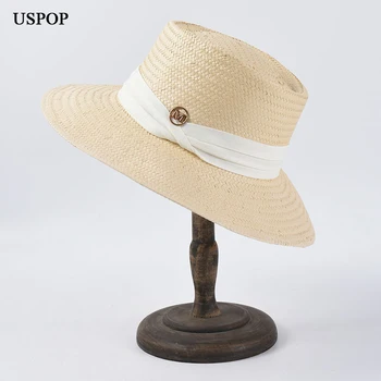 USPOP Slame sonce klobuki široko roba plaži klobuk poletni klobuki črko M traku sonce klobuki