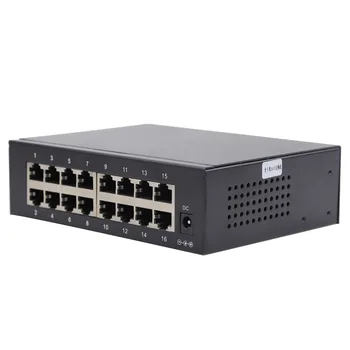 Visoko Kakovostno Kovinsko Ohišje, Gigabit Ethernet Stikalo 1000mbps Rj45 16 Port, Urad Internet S Adapter