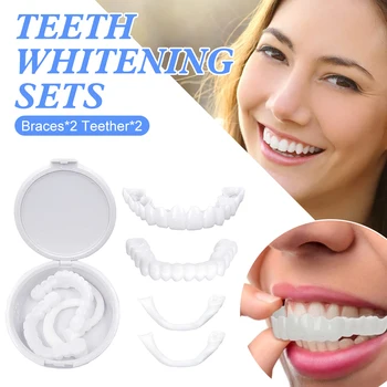 Zobe, Luske Zob zobne Proteze Začasno umetnih Zob Kritje Imitacije Naramnice za Popoln Nasmeh za Moške, Ženske